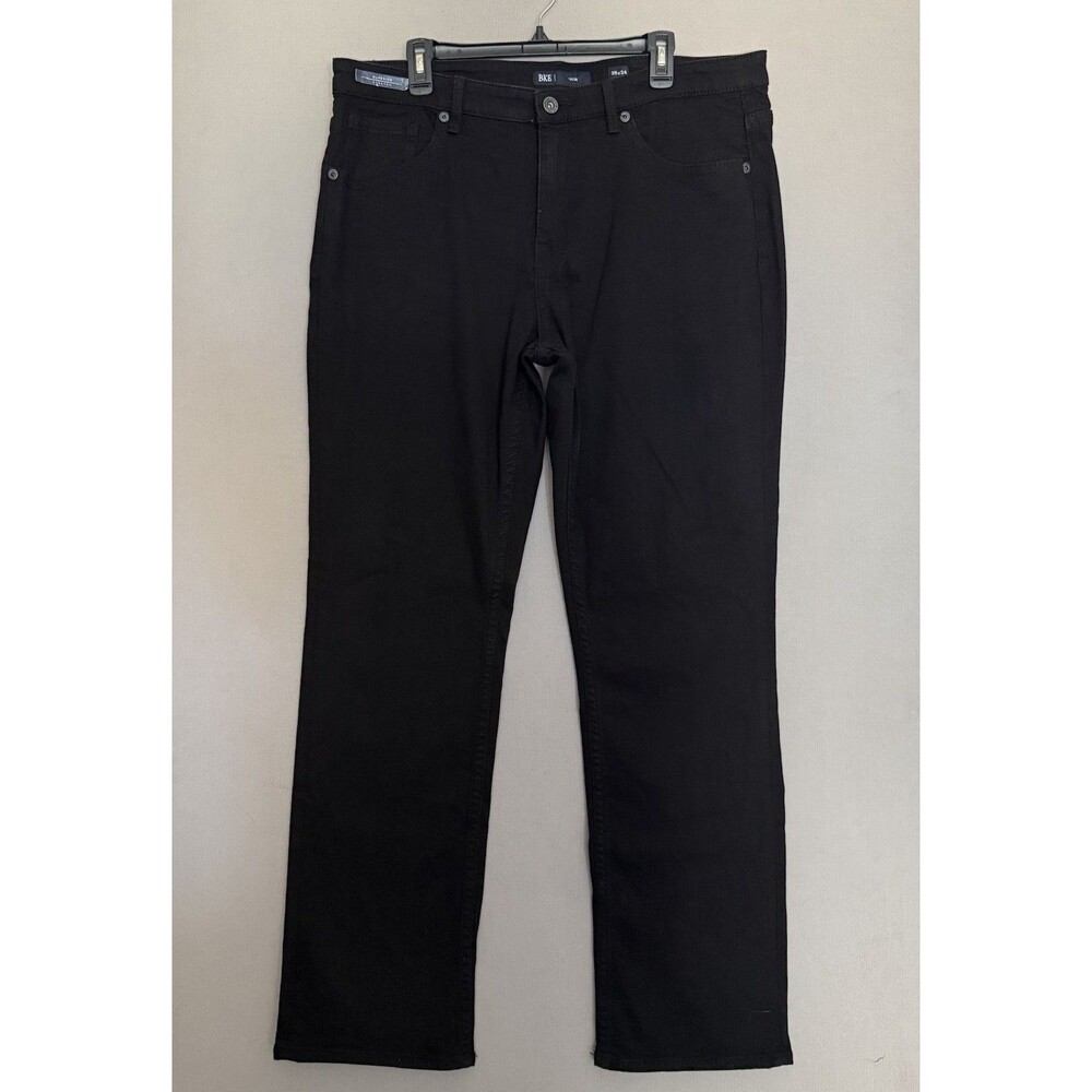 BKE Buckle Tyler Straight Jeans 38x34 Black Mens Stretch Premium Cotton Denim